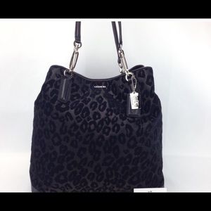 Coach leopard chenille tote  bag 🌺🌺🌺